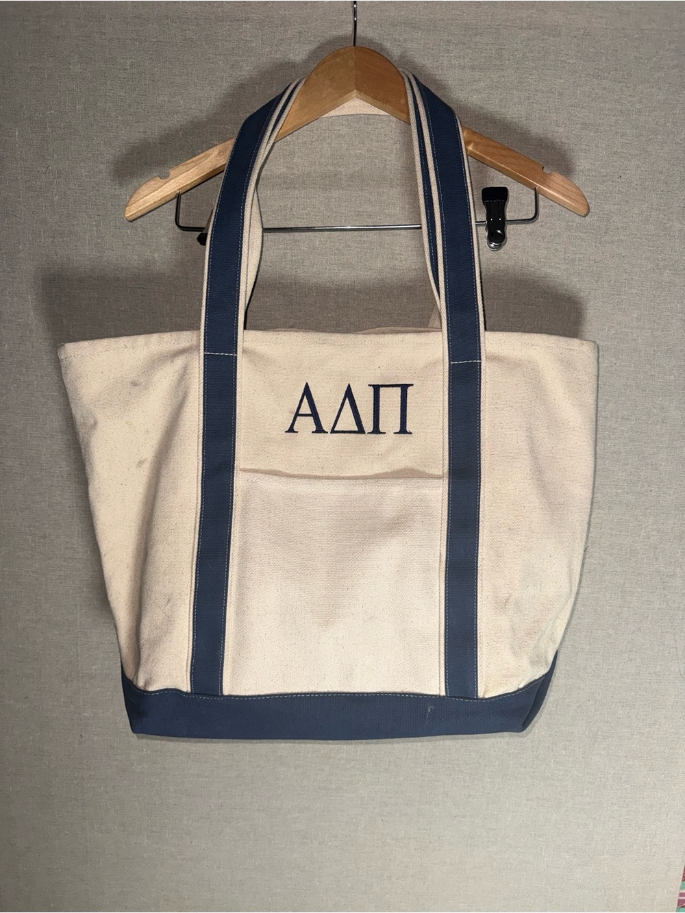 Alpha Delta Pi ADPi canvas tote bag